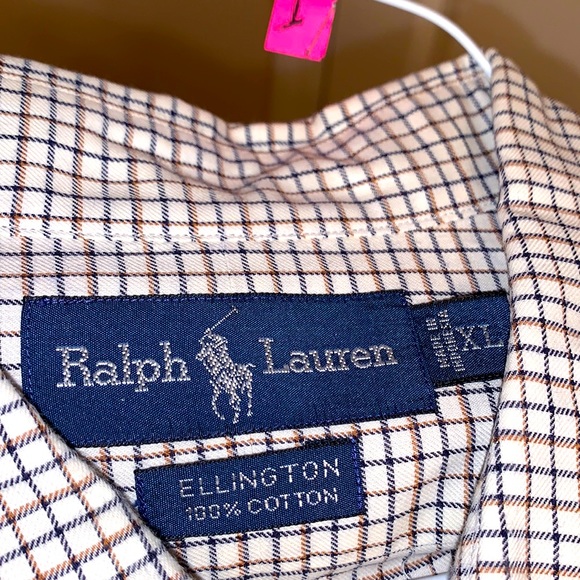 Polo Ralph Lauren Other - Polo, Ellington dress shirt, XL brown/blue plaid
